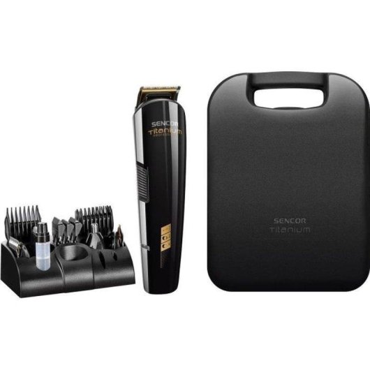 Máquina de Cortar Cabelo Profissional Sencor SHP 8305BK Sem Fios 60min 12 Pentes LED