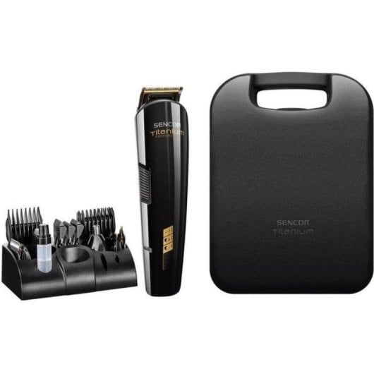 Máquina de Cortar Cabelo Profissional Sencor SHP 8305BK Sem Fios 60min 12 Pentes LED