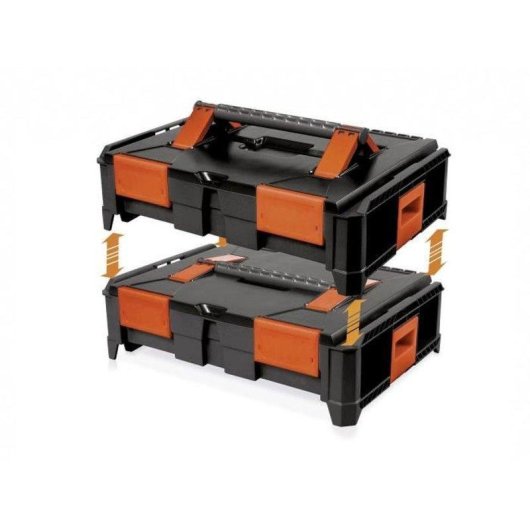 Caja de herramientas TOOD TB 501 Profesional Apilable ABS 9 L Negro/naranja
