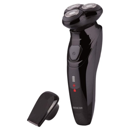 Afeitadora Facial Sencor SMS 5510BK Inalámbrica 60min Seco 3 Cabezales Carga Rápida