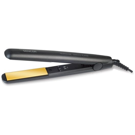 Prancha de Cabelo Cerâmica Turmalina Sencor SHI 131GD 200ºC Placas Flutuantes Preto