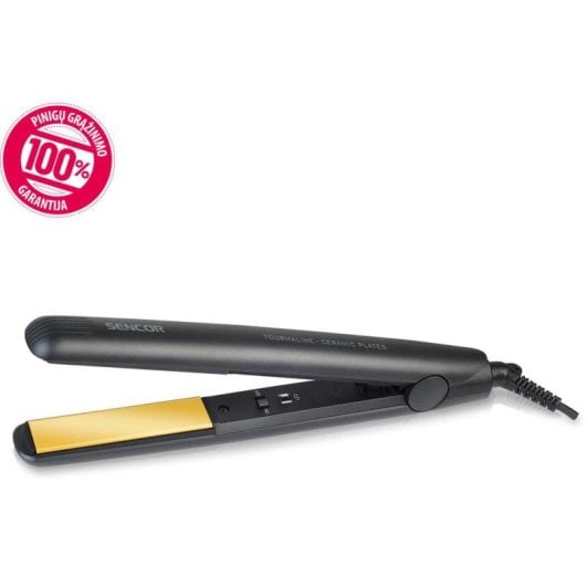 Prancha de Cabelo Cerâmica Turmalina Sencor SHI 131GD 200ºC Placas Flutuantes Preto