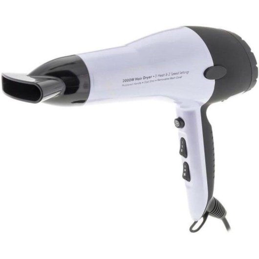 Secador de Cabelo Leve Sencor SHD 6600W 2000W 3 Temperaturas 2 Velocidades Ar Frio Preto Branco