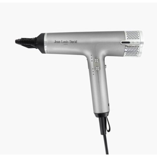 Sèche-cheveux Ionique Professionnel Jean Louis David JLD Aerostyl 1700W 4 Températures 4 Vitesses Accessoires Gris