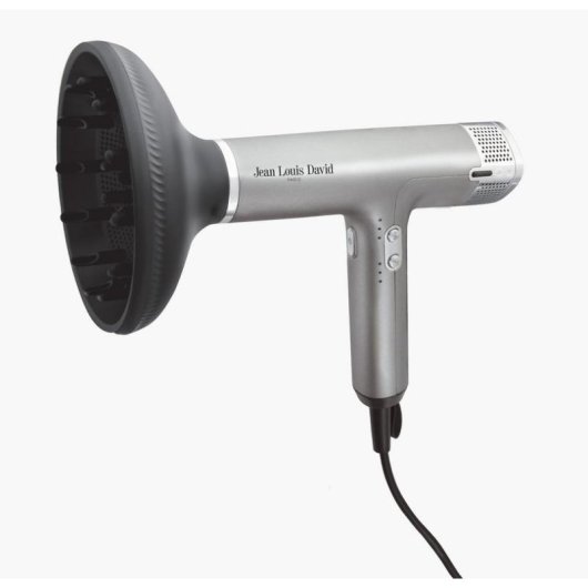 Sèche-cheveux Ionique Professionnel Jean Louis David JLD Aerostyl 1700W 4 Températures 4 Vitesses Accessoires Gris