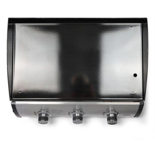 Plancha de gas Livoo DOC277 3 quemadores 7,5 kW acero esmaltado 61 x 38 cm