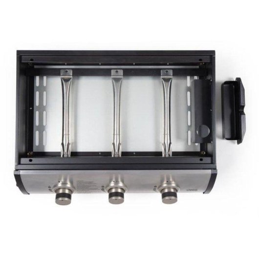 Plancha de gas Livoo DOC277 3 quemadores 7,5 kW acero esmaltado 61 x 38 cm