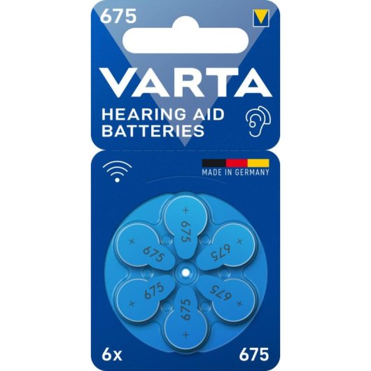 Pila per apparecchi acustici Varta 675 PR44 Zinc-Air 1,45 V 6 unità