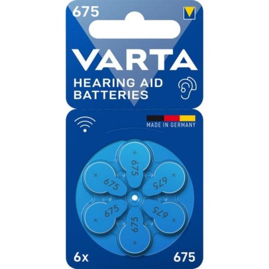 Pila per apparecchi acustici Varta 675 PR44 Zinc-Air 1,45 V 6 unità