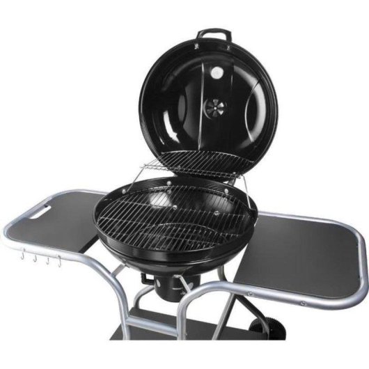 Barbacoa de carbón Fieldmann FZG 1014 54 cm tapa abombada con termómetro