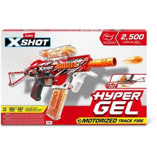 Zuru Xshot Hyper Gel Trace Fire Motorgetriebener Gel-Blaster 2500 Hydratierte Gele-Blaster
