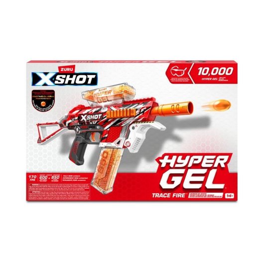 Zuru Xshot Hyper Gel Trace Fire Motorgetriebener Gel-Blaster 2500 Hydratierte Gele-Blaster