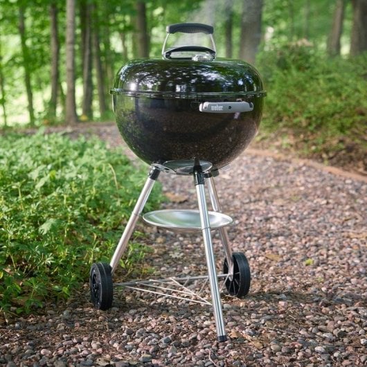 Weber Bar-B-Kettle 47 cm Schwarz - Holzkohlegrill mit integriertem Thermometer