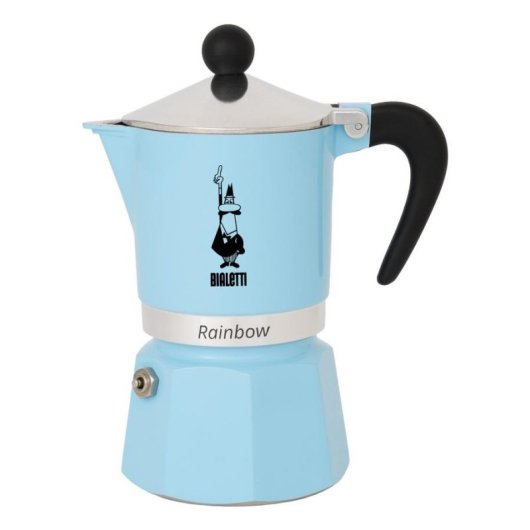 Cafetera italiana Bialetti Moka Express Rainbow 6 tazas 300 ml azul