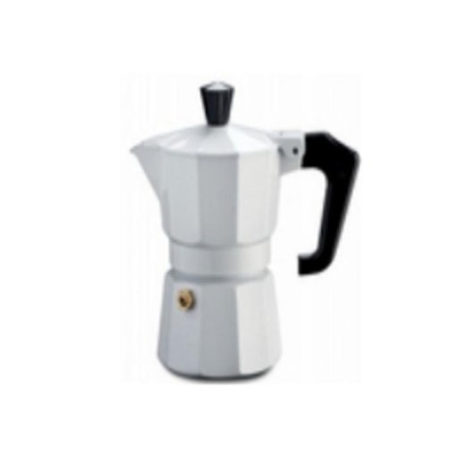 Caffettiera italiana Pezzetti Italexpress 6 Tazze Alluminio bianco opaco