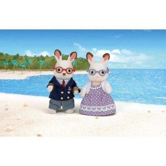 Sylvanian Families Großeltern Schokoladenhase Figuren Set mit Zubehör