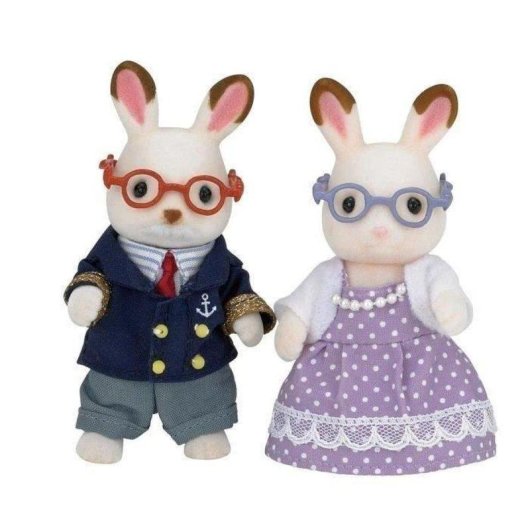Sylvanian Families Großeltern Schokoladenhase Figuren Set mit Zubehör
