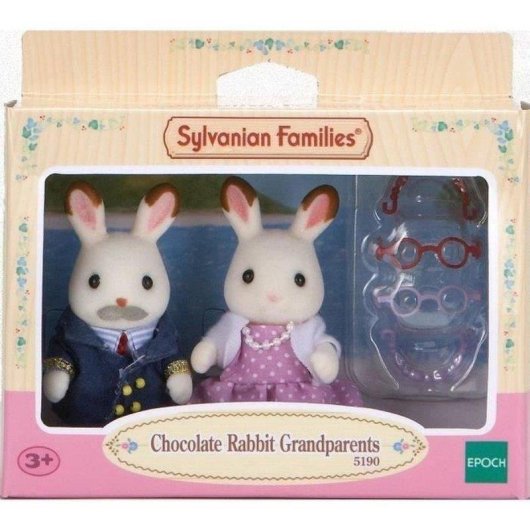 Sylvanian Families Großeltern Schokoladenhase Figuren Set mit Zubehör