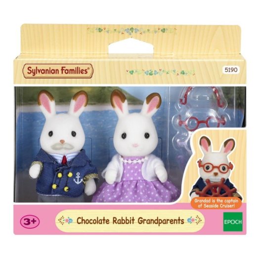 Sylvanian Families Großeltern Schokoladenhase Figuren Set mit Zubehör