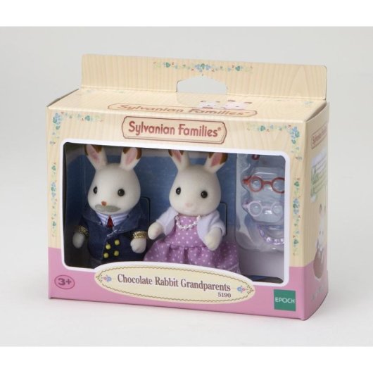 Sylvanian Families Großeltern Schokoladenhase Figuren Set mit Zubehör