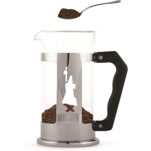 Cafetière à piston Bialetti Preziosa 350 ml acier inoxydable et verre borosilicate