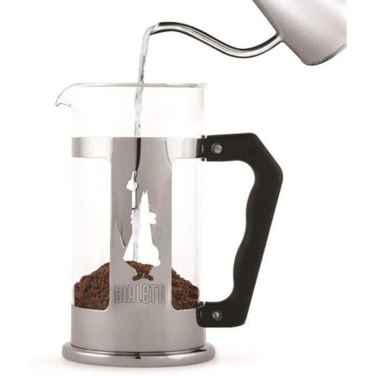 Cafetière à piston Bialetti Preziosa 350 ml acier inoxydable et verre borosilicate