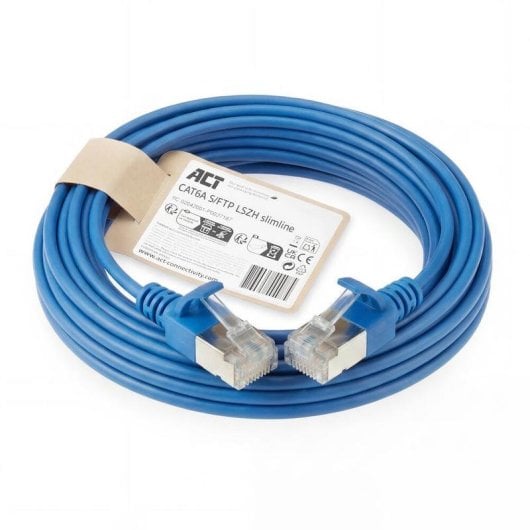 Cavo di rete ACT CAT6A Slimline S/FTP LSZH 3 m Blu