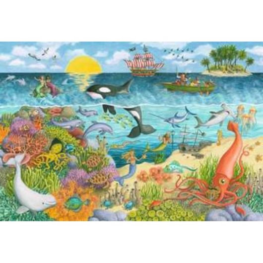 Puzzle Ravensburger Kids Piraten und Meerjungfr. 2x24 Teile + Poster