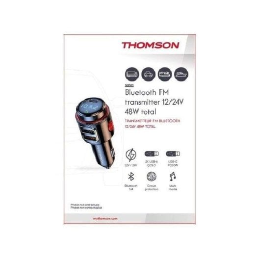 Thomson FM Bluetooth Autoladegerät mit USB-C 30W Ladung und LED-Anzeige