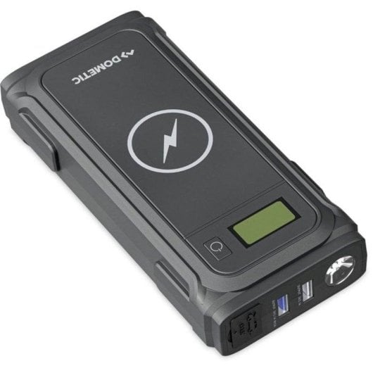 Dometic Pjs 1000 Arrancador Portátil Y Power Bank 1000 A Pico, Batería Lipo 59,2 Wh (16.000 Mah), Carga Qi, 2 Usb, Salida 12 V, Luz Led Y Pantalla Lcd