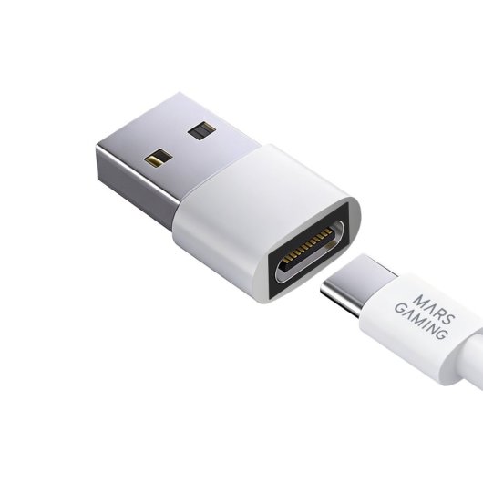Mars Gaming Mca-100x2 Pack 2 Cables Magnéticos Usb-c 100w 2m Y 1m Trenzado Nylon Blanco