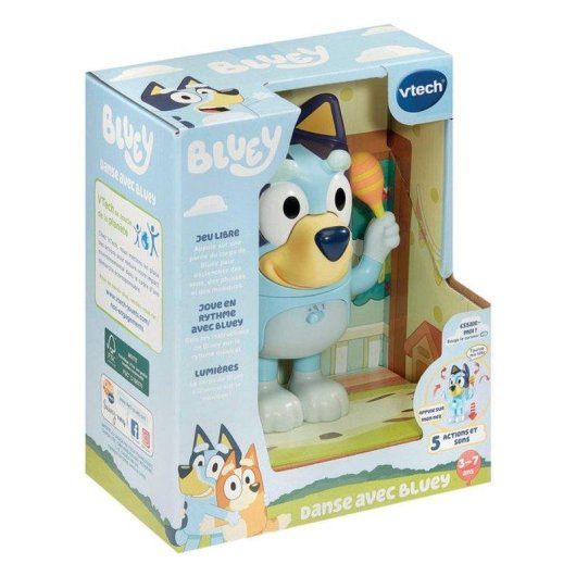Personagem Musical Interativo VTech Danse Avec Bluey 11 Melodias 2 Modos Jogo