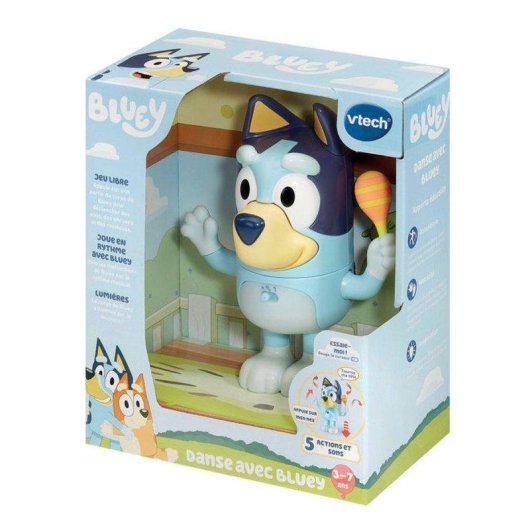 Personagem Musical Interativo VTech Danse Avec Bluey 11 Melodias 2 Modos Jogo