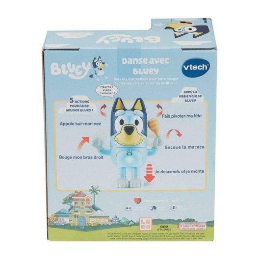 Personagem Musical Interativo VTech Danse Avec Bluey 11 Melodias 2 Modos Jogo