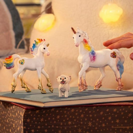Schleich Bayala Magisches Set 3 Einhörner Flügelfigur Glitzer