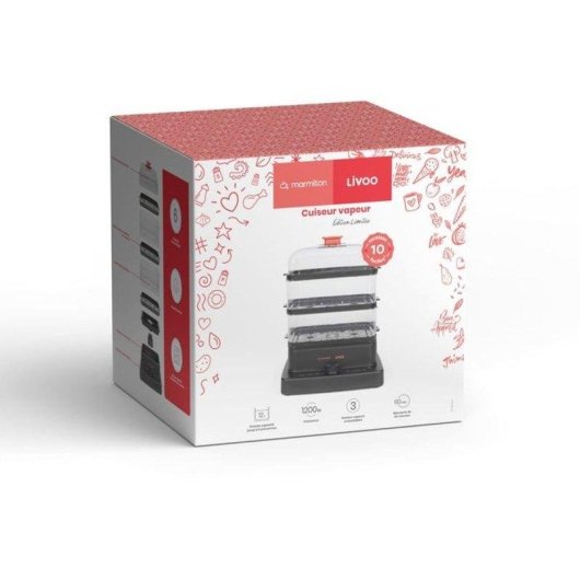 Dampfgarer 3 Ebenen Livoo DOC300 12L 1200W