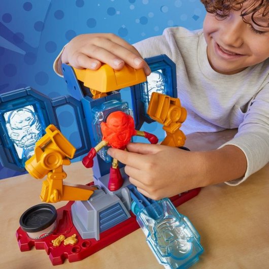 Kit Criativo Play-Doh Marvel Iron Man Armor Maker 227g 3 Moldes
