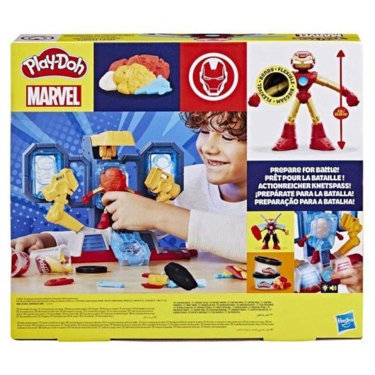 Kit Criativo Play-Doh Marvel Iron Man Armor Maker 227g 3 Moldes