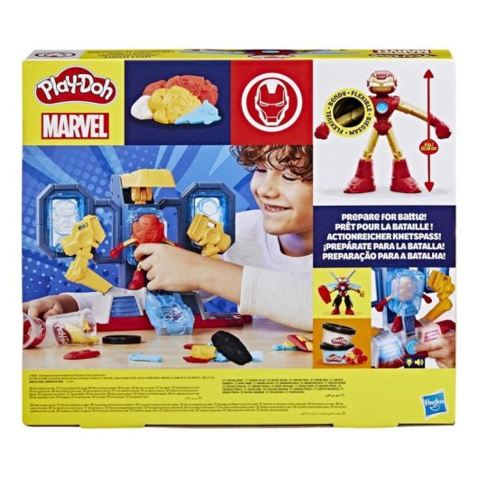 Kit Criativo Play-Doh Marvel Iron Man Armor Maker 227g 3 Moldes