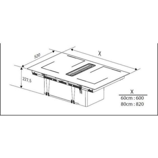 Campana extractora Beko Hixi64700uf1 Induction 60cm avec extraction intégrée