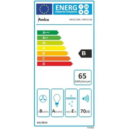 Campana extractora Amica OKC6212RA Recirculation 60cm LED 3 vitesses