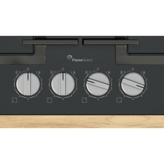 Placa de gas encastrable Bosch Serie 6 60 cm 4 fuegos cristal templado negro