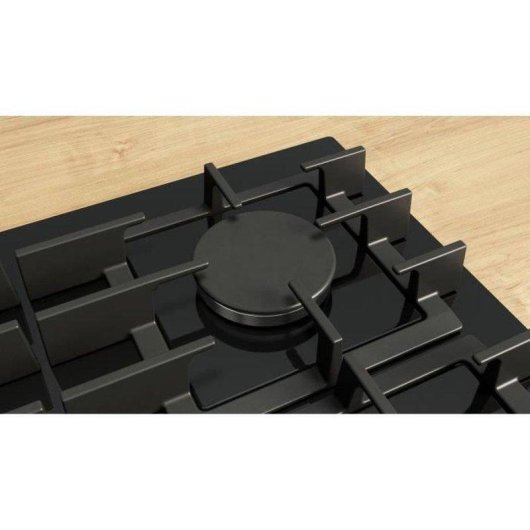Placa de gas encastrable Bosch Serie 6 60 cm 4 fuegos cristal templado negro