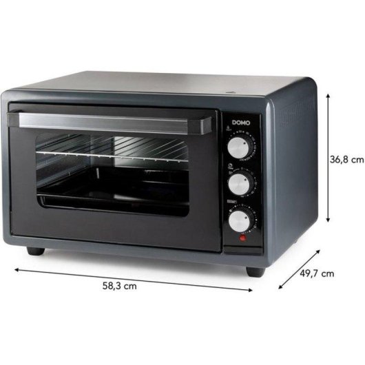 Mini Forno Domo DO808GO 50L 2000W Convecção Temporizador Preto