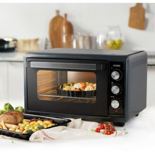 Mini Forno Domo DO808GO 50L 2000W Convecção Temporizador Preto