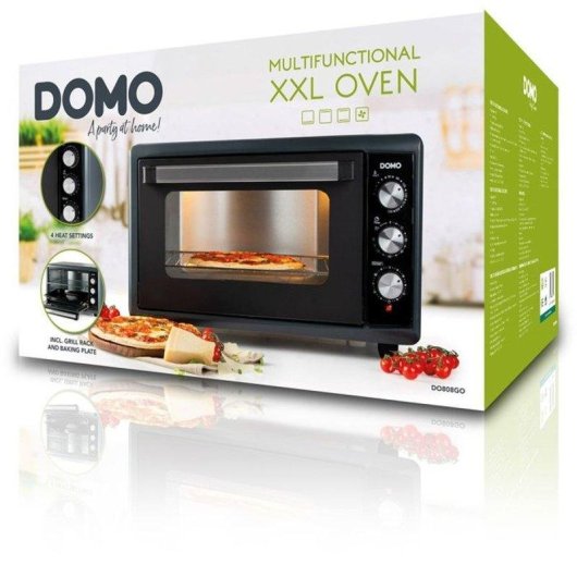 Mini Forno Domo DO808GO 50L 2000W Convecção Temporizador Preto