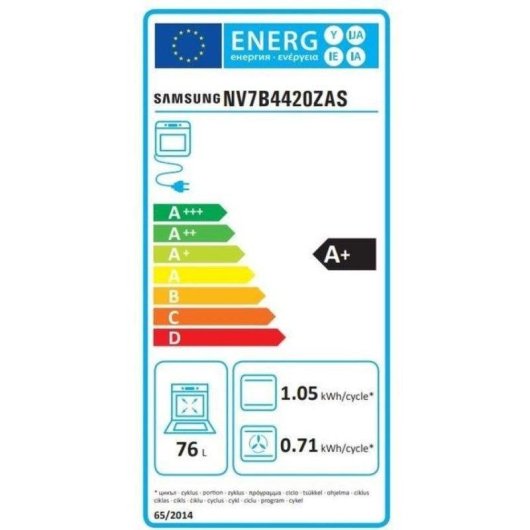 Einbaubackofen Samsung NV7B4420ZAS/U1 Katalyse 76L 60cm A+ Twin Convection Air Sous Vide WiFi Edelstahl