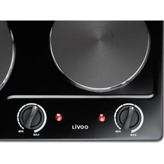 Plaque de cuisson Livoo DOC168N 2500W 2 zones 45cm Noir