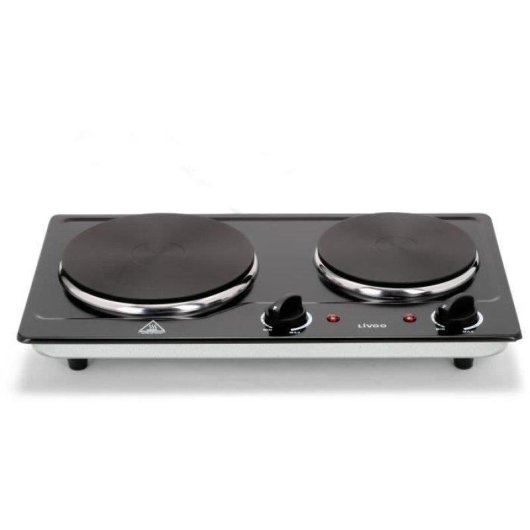 Plaque de cuisson Livoo DOC168N 2500W 2 zones 45cm Noir