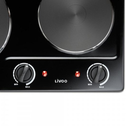 Plaque de cuisson Livoo DOC168N 2500W 2 zones 45cm Noir
